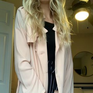 Beautiful babydoll pink sheer coat